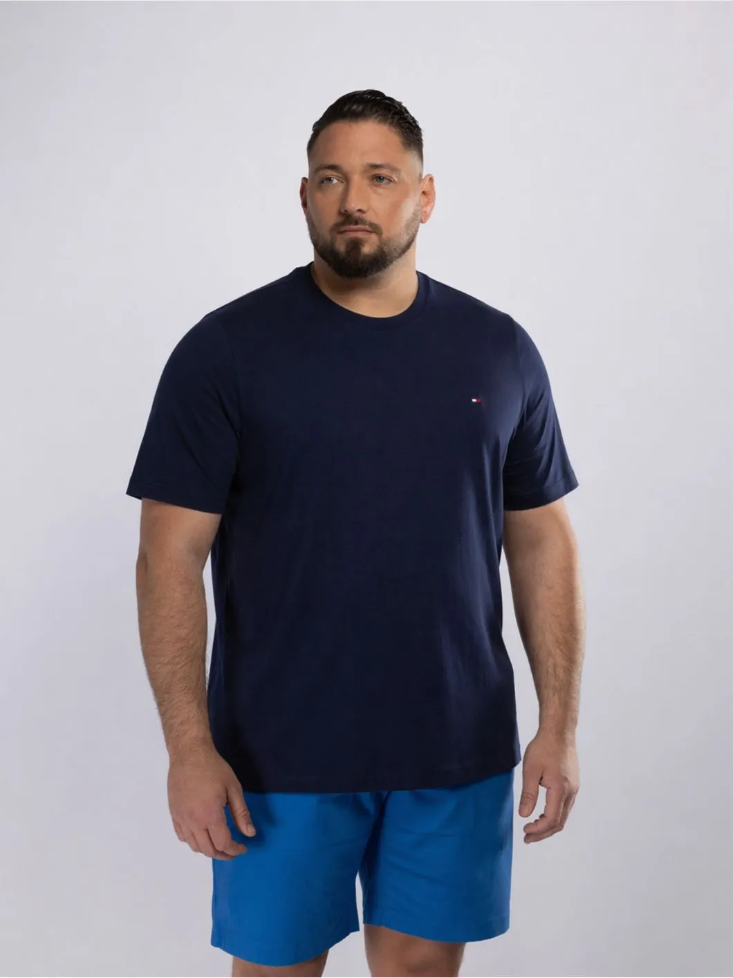 Tee-Shirt Interlock Grande Taille Bleu Marine